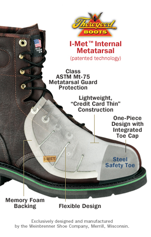 thorogood internal metatarsal work boots